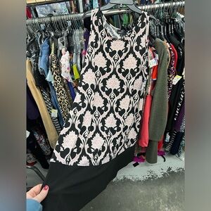 Ronni Nicole Black and Pink Floral Dress